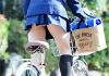 【立ちこぎJK街撮り盗撮エロ画像】自転車で坂道をミニスカ制服のまま登る女子校生のパンチラ事故ｗｗ